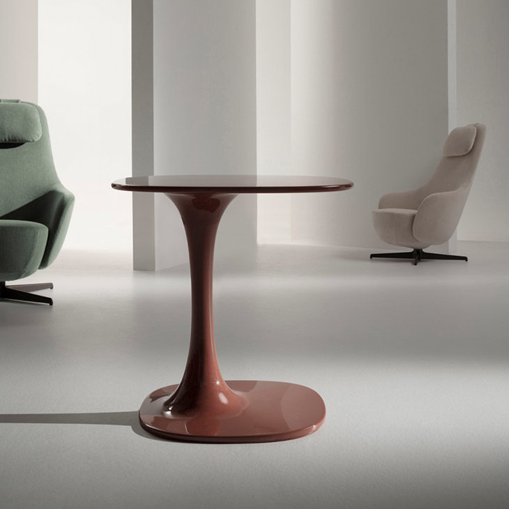 b&b italia harbor armchairs and awa side table in situ