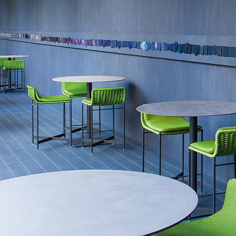 paola lenti heron stools in situ