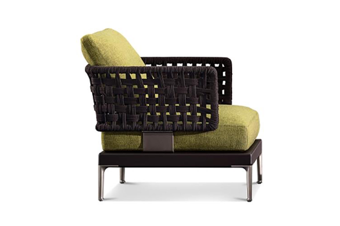 minotti patio small outdoor armchair