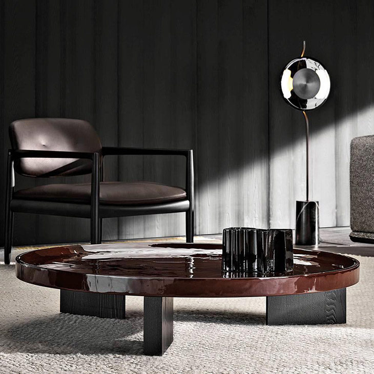 minotti louver coffee table in situ