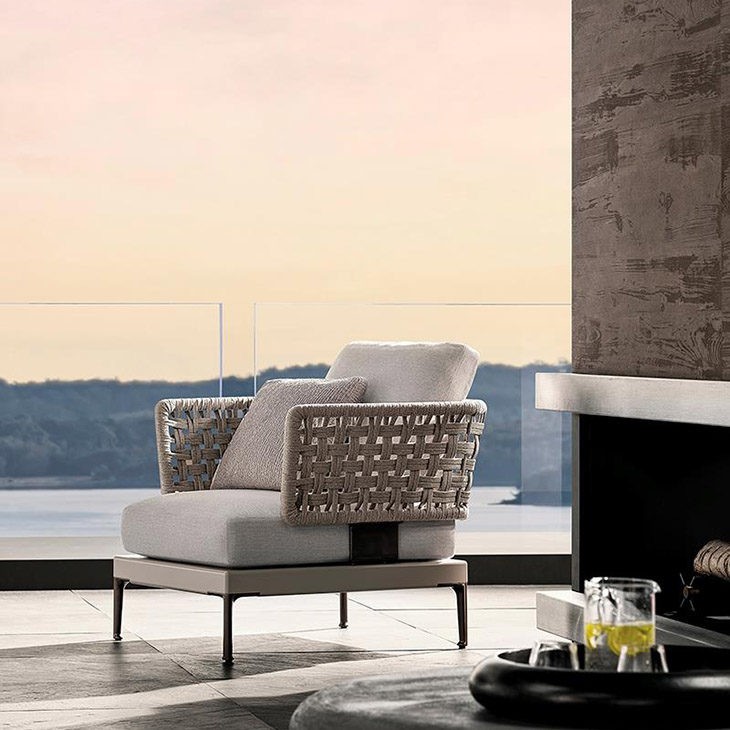 minotti patio small outdoor armchair