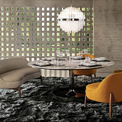 minotti sendai armchair and sofa in situ