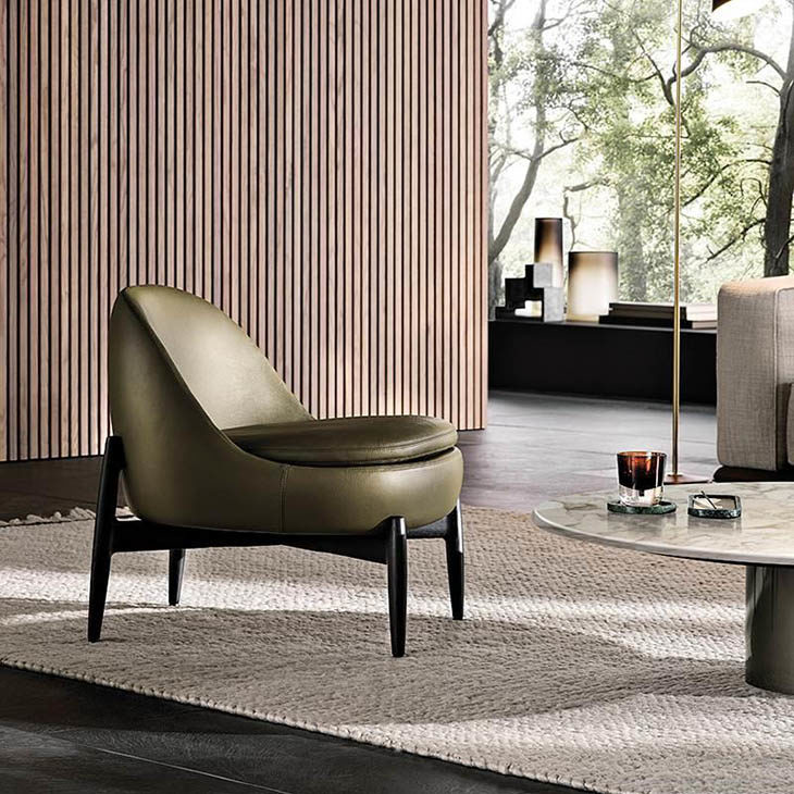 minotti sendai armchair in situ