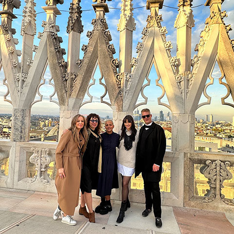 studio como design team on the roof of the duomo di milano