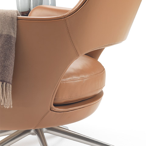 flexform eliseo bergere swivel base