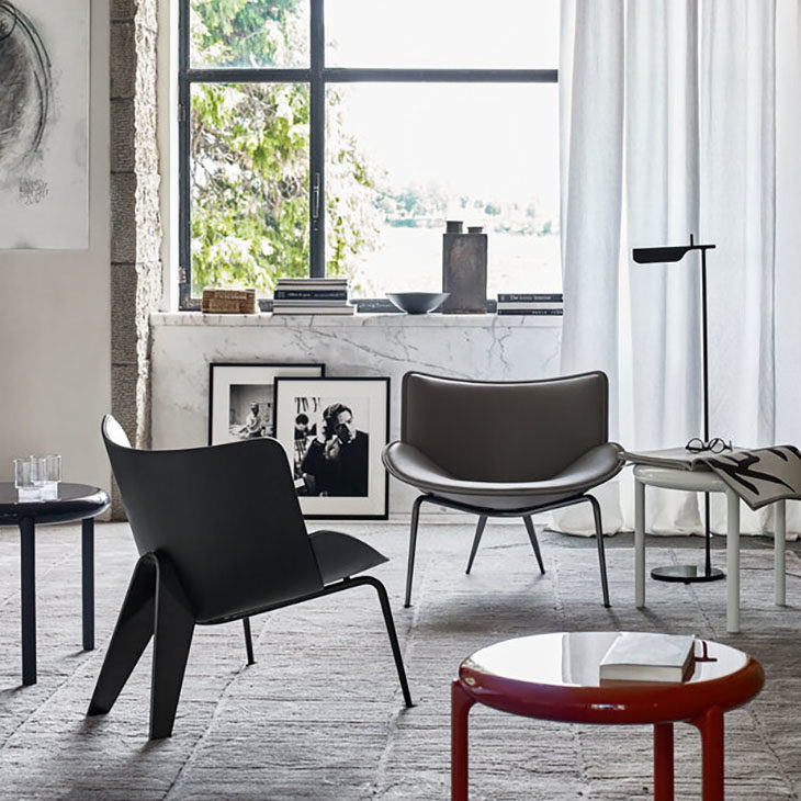 b&b italia do-maru armchairs in situ