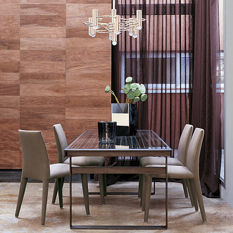 b&b italia vol au vent large dining chairs in situ