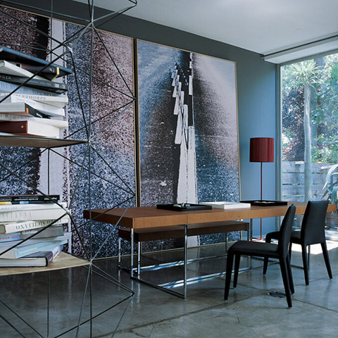 b&b italia vol au vent large dining chairs in situ