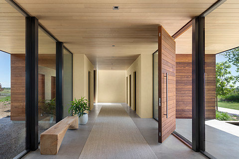 riva 1920 curve bench at 63rd street ranch in boulder co
