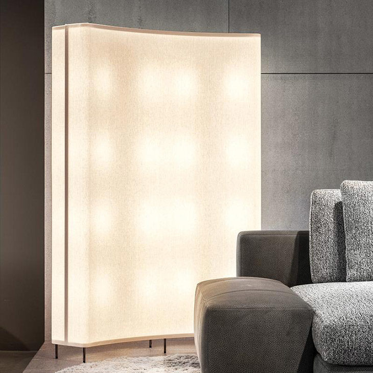 minotti blanche floor lamp in situ