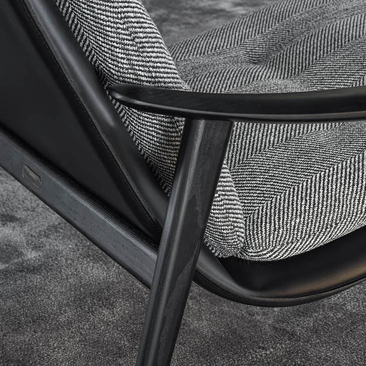 minotti fynn armchair in situ