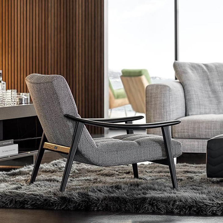 minotti fynn armchair in situ