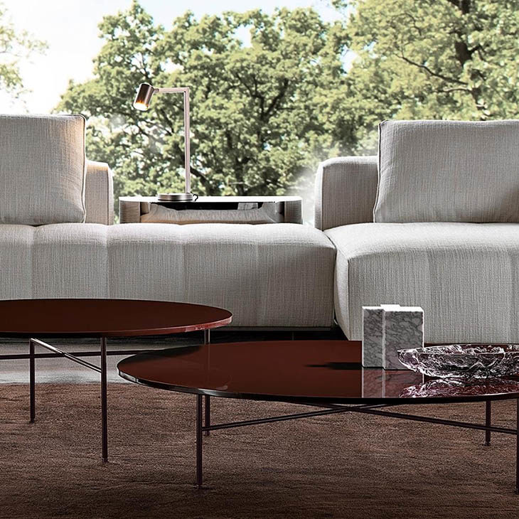 minotti lelong coffee tables in situ