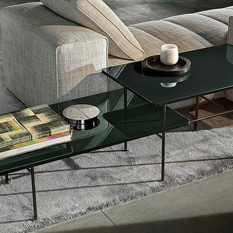 minotti lelong coffee tables in situ