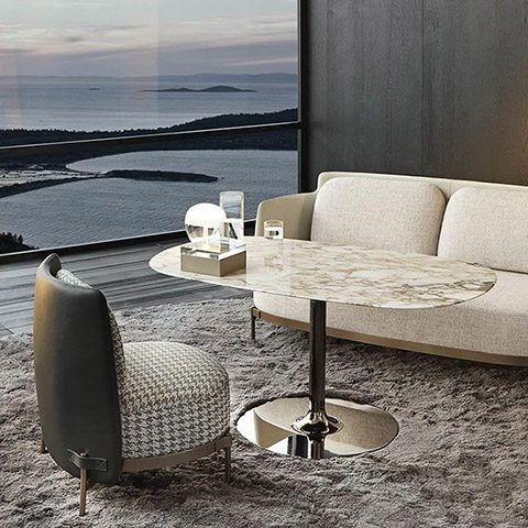 minotti oliver lounge coffee table in situ