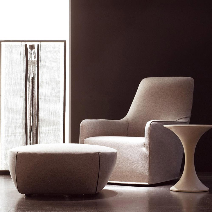 minotti portofino bergere and capri pouf