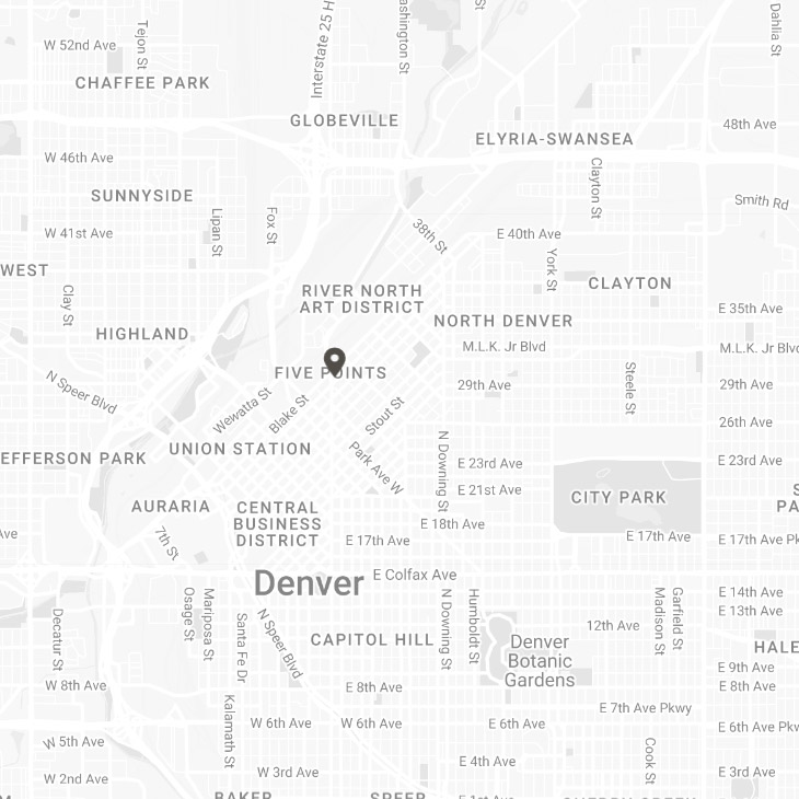 map of studio como denver, co