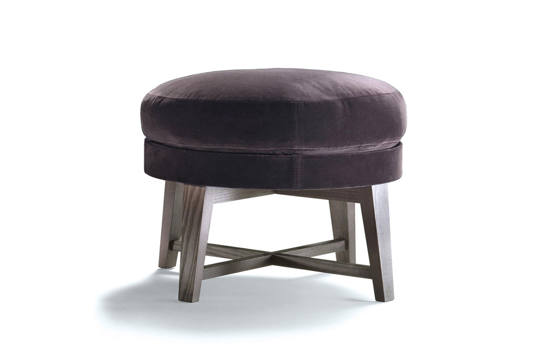 feel good ottoman wood base