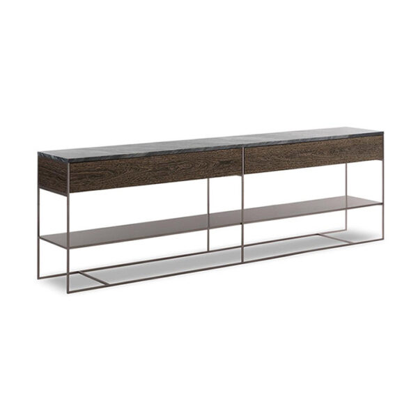 minotti calder bronze console table