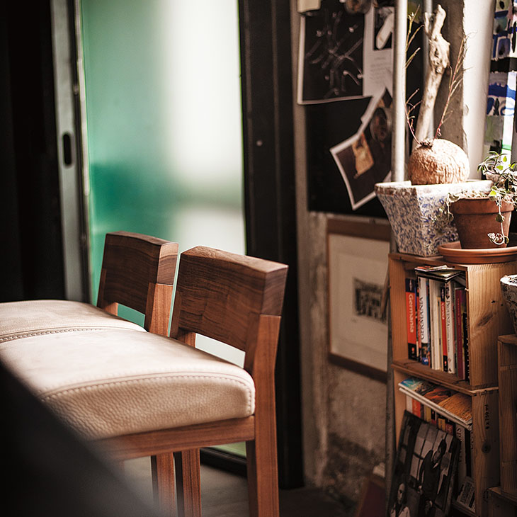 riva 1920 dino stools in situ