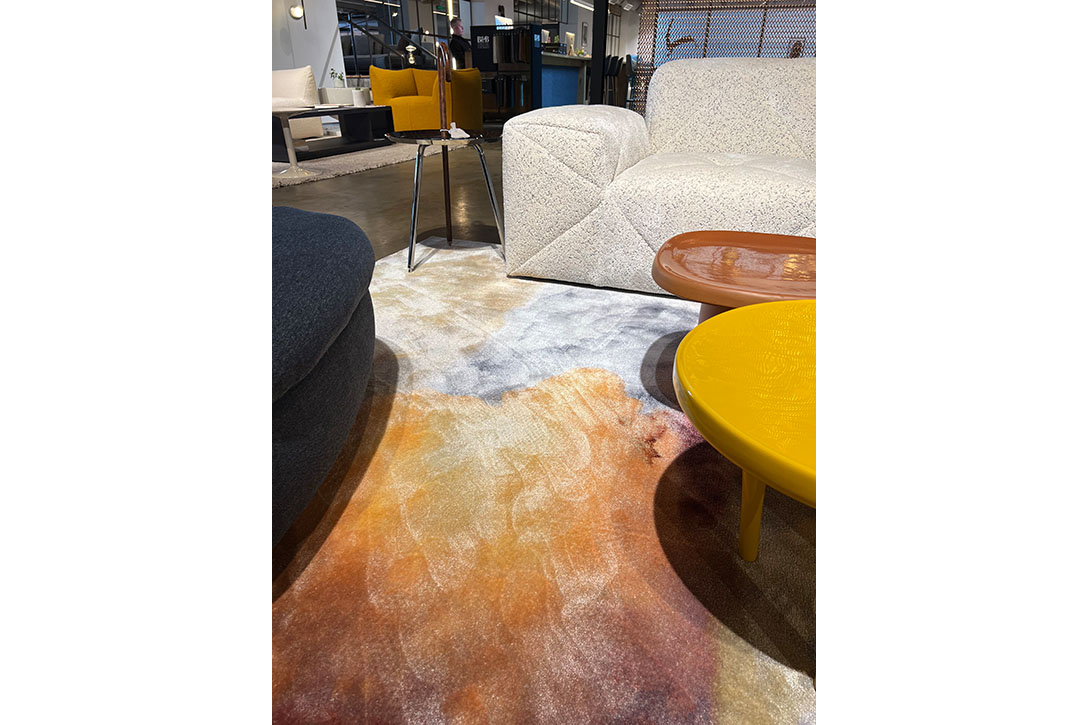 moooi walking on clouds rug in situ