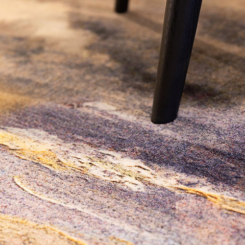 moooi walking on clouds rug in situ
