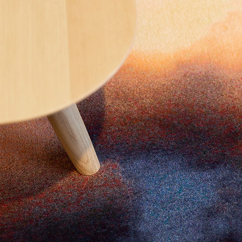 moooi walking on clouds rug in situ