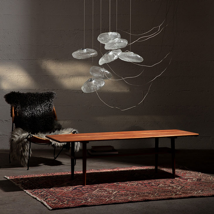 bocci 73.7 sculptural cable pendant light in situ