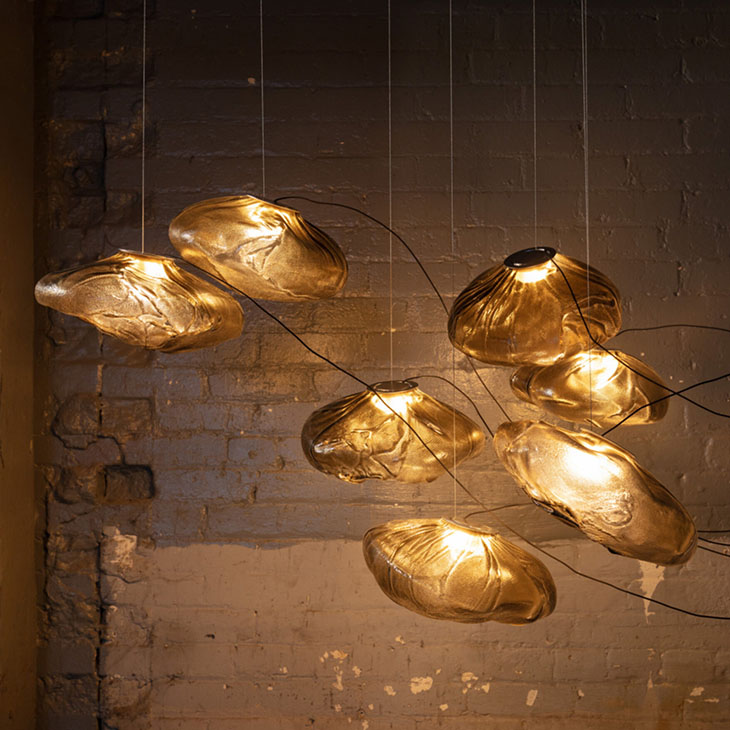 bocci 73.7 sculptural cable pendant light in situ