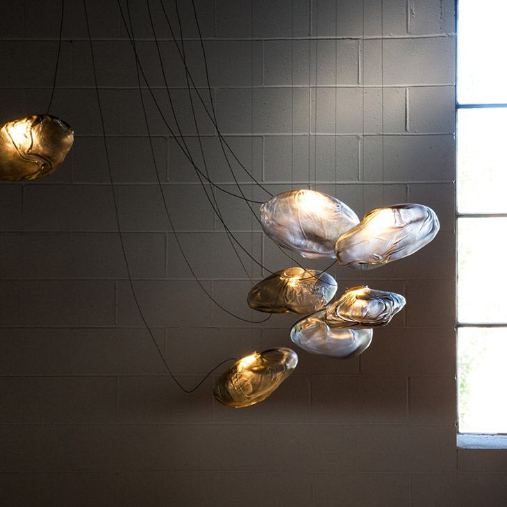 bocci 73.7 sculptural cable pendant light in situ