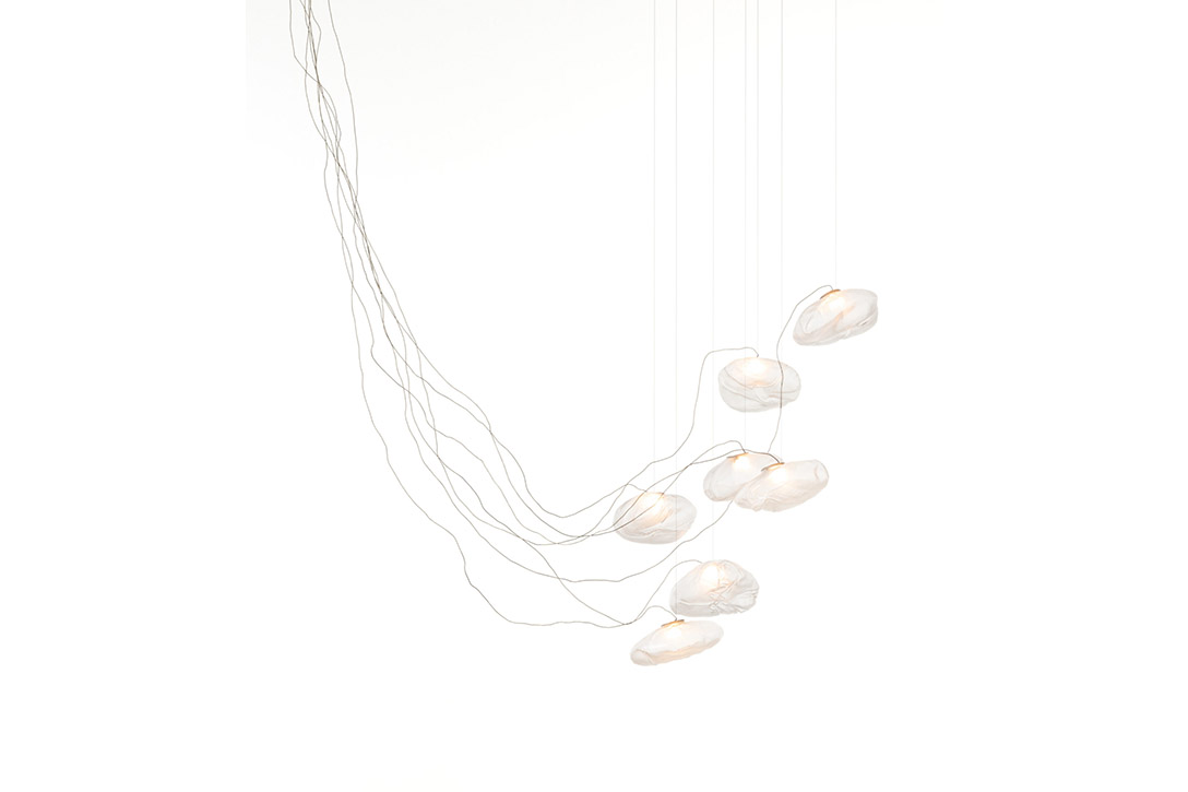 bocci 73.7 sculptural cable pendant light on