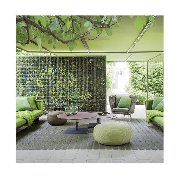paola lenti otto outdoor poufs in situ