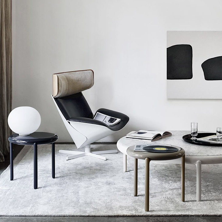 b&b italia maru side tables in situ