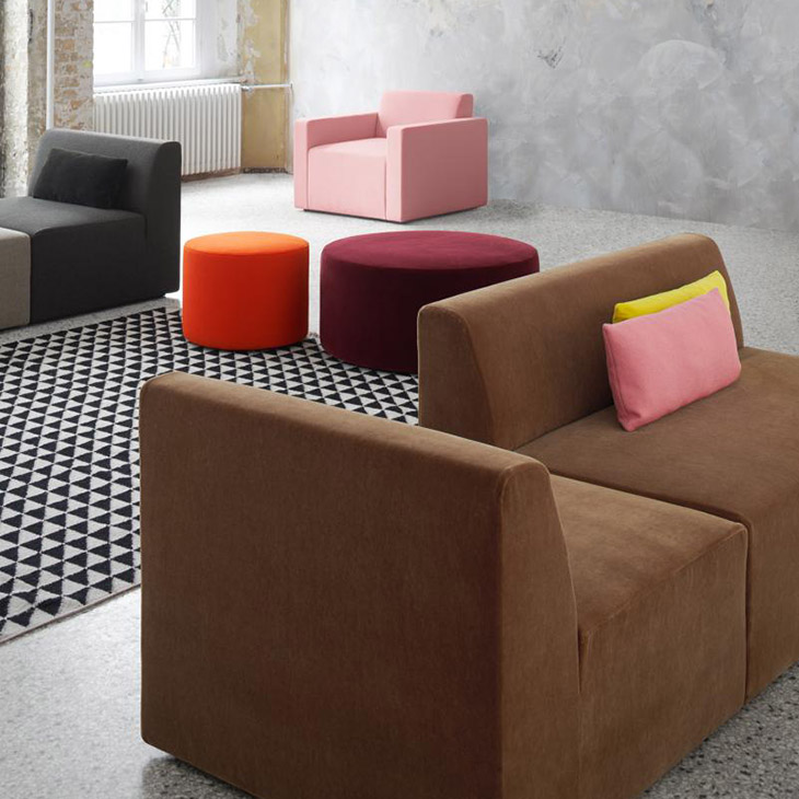 e15 kerman sofa and ottomans