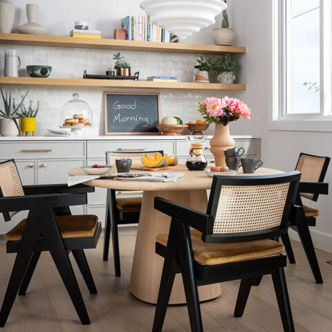 cassina capitol dining chairs and a b&b italia allure o' table in situ