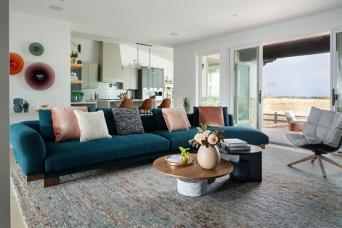 cassina sengu sofa and sengu low tables in situ