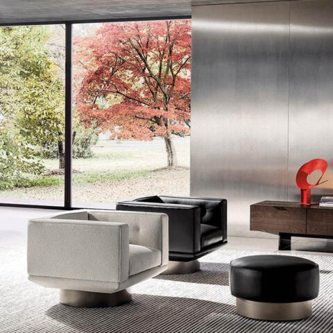 minotti sally armchairs in situ