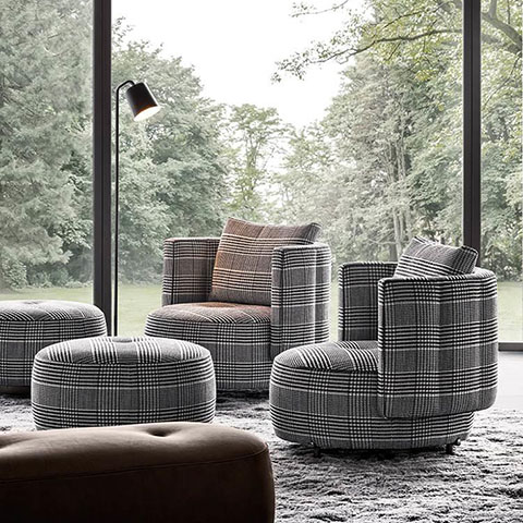 minotti torii bold armchairs in situ