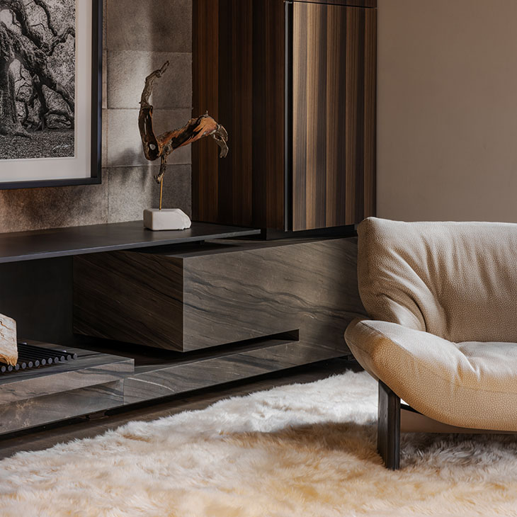 minotti emmi armchair at studio como aspen