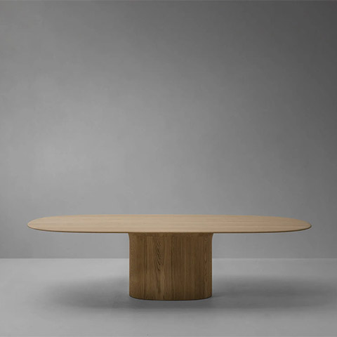 van rossum anvil dining table semi-oval version
