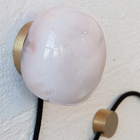 bocci 84vt table lamp wall mounted in situ