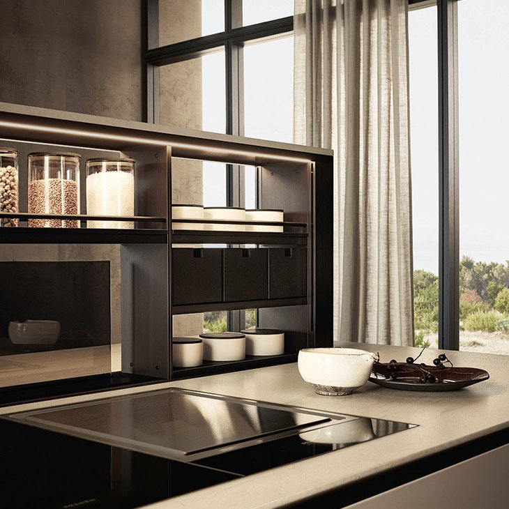 poliform artex pro kitchen in situ