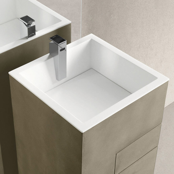 noorth touch bathroom washbasin in situ