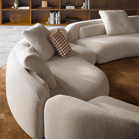 minotti bezier sofa in situ