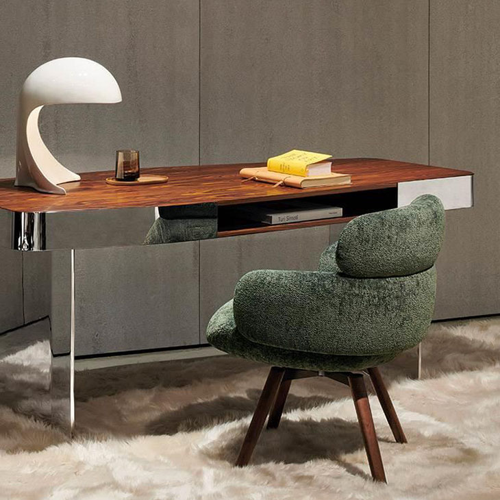 minotti vivienne dining armchair fixed in situ