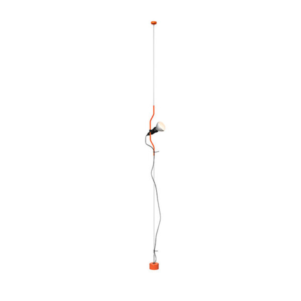 flos parentesi 50 floor lamp in orange